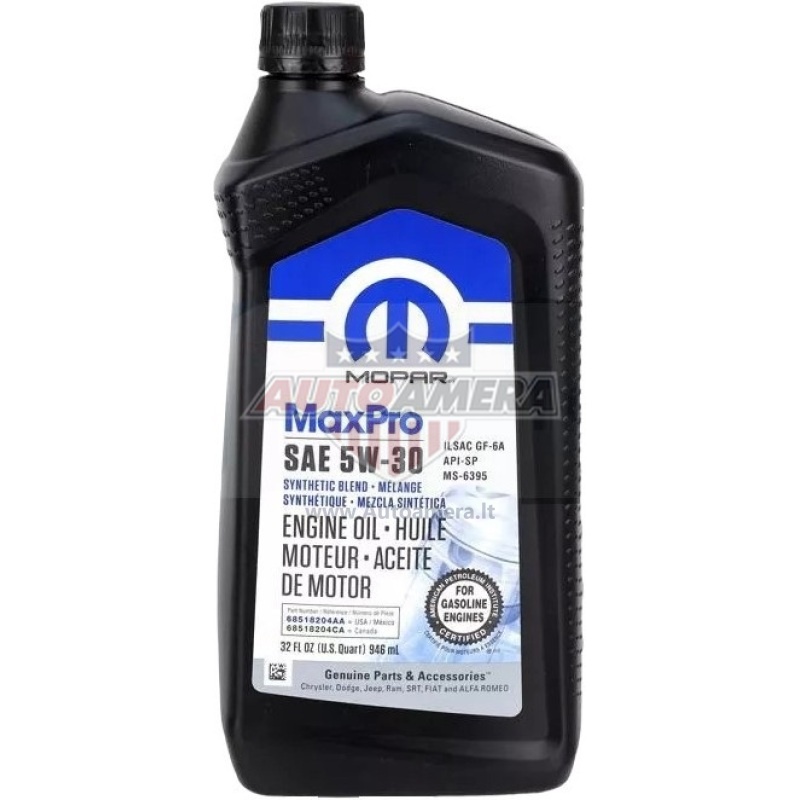 Variklio alyva 5W-30 Mopar, 946 ml