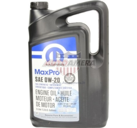 Variklio alyva Mopar MaxPro SAE 0W-20, 5 l