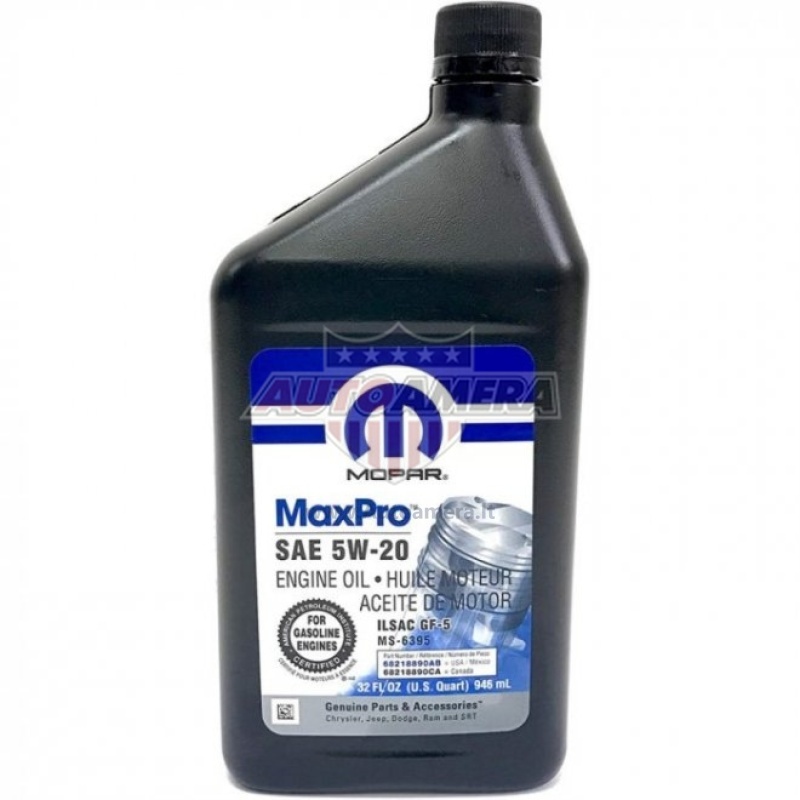 Variklio alyva Mopar MaxPro SAE 5W-20, 0,946 l
