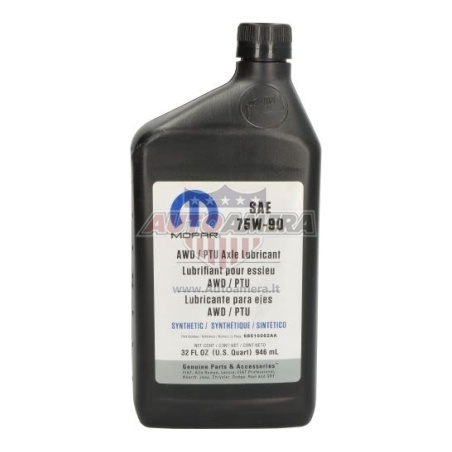 Tiltų alyva Mopar SAE 75W-90/ AWD PTU, 0,946 l