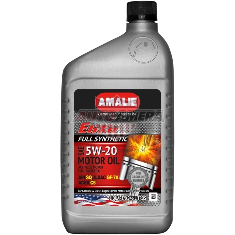 AMALIE ELIXIR FULL SYNT 5W-20 DEXOS 1, 1 QUART