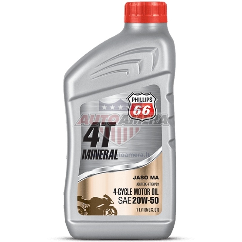 PHILLIPS 66 4T MINERAL MA 20W-50, 1 QUART (0,946L)