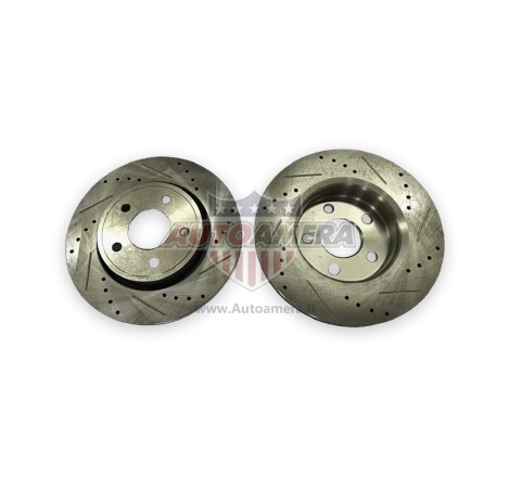 Front drilled brake disc