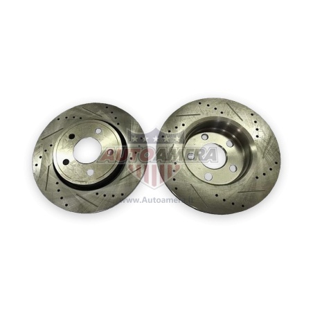 Front drilled brake disc