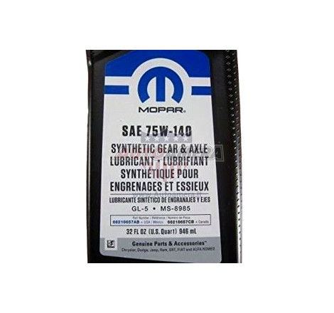 Transmisijos alyva 75W-140 Mopar